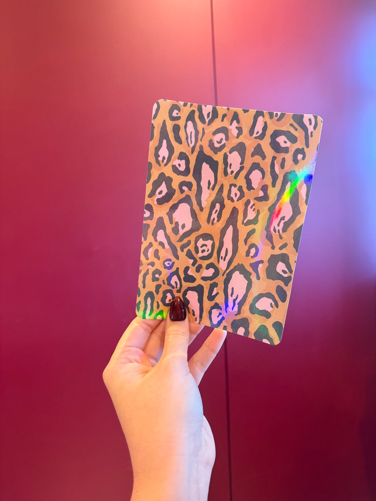 Brown and pink cheetah print kindle insert