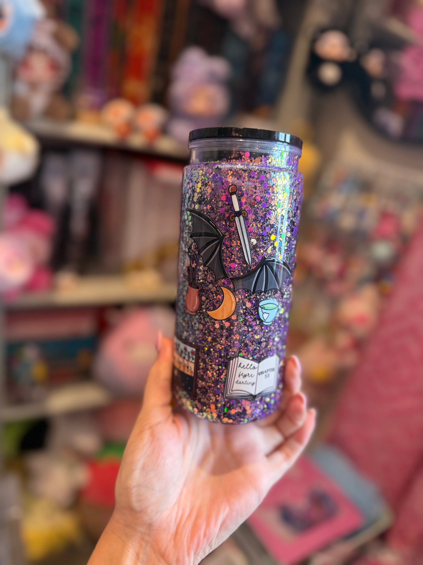 ACOTAR snowglobe tumbler