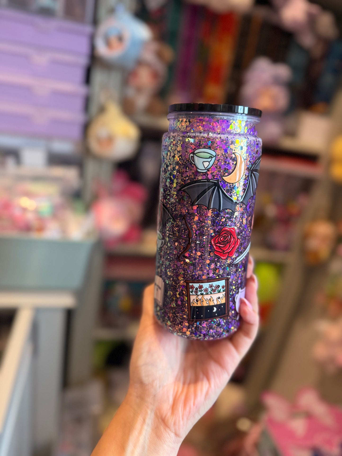 ACOTAR snowglobe tumbler