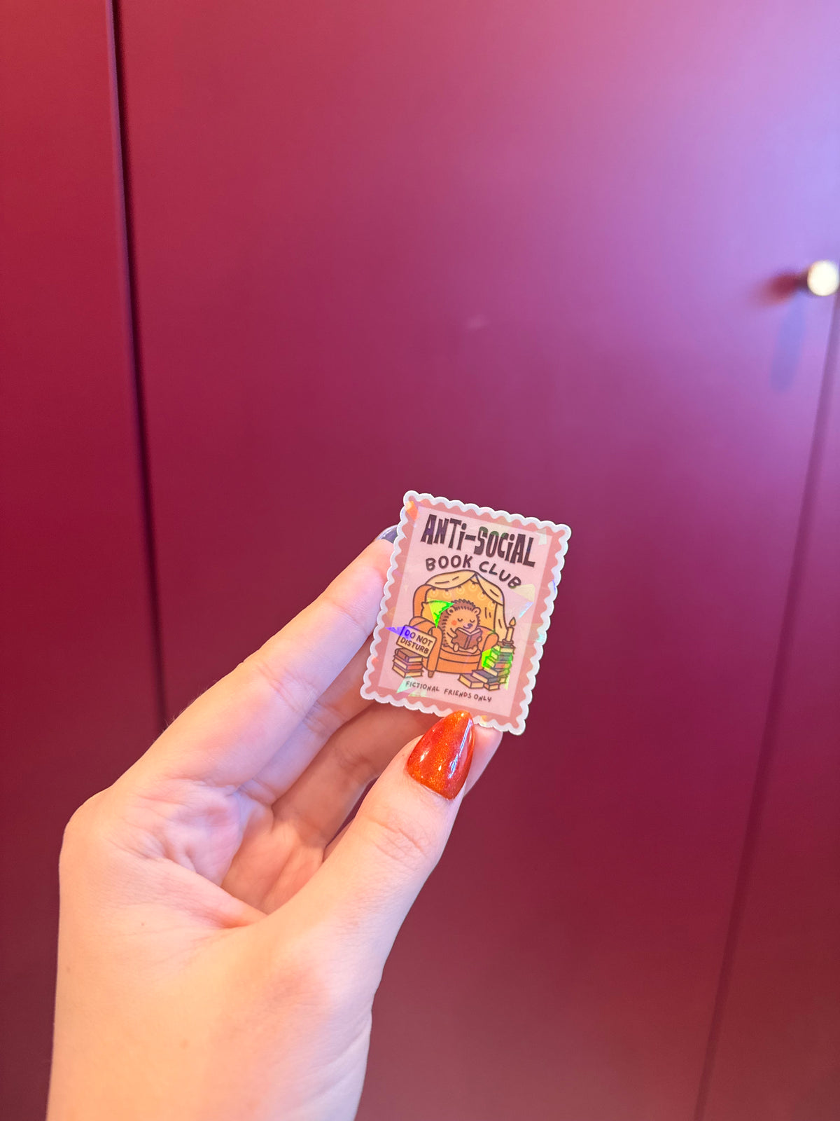 Anti social book club stamp