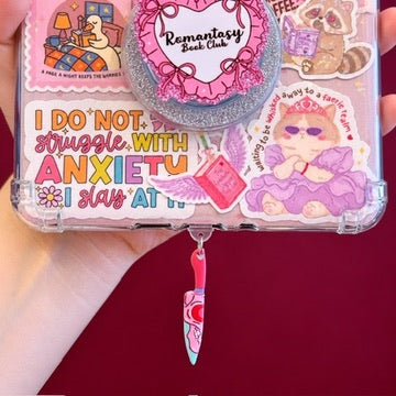 Acrylic horror knife (black or pink) - Kindle Dust Plug