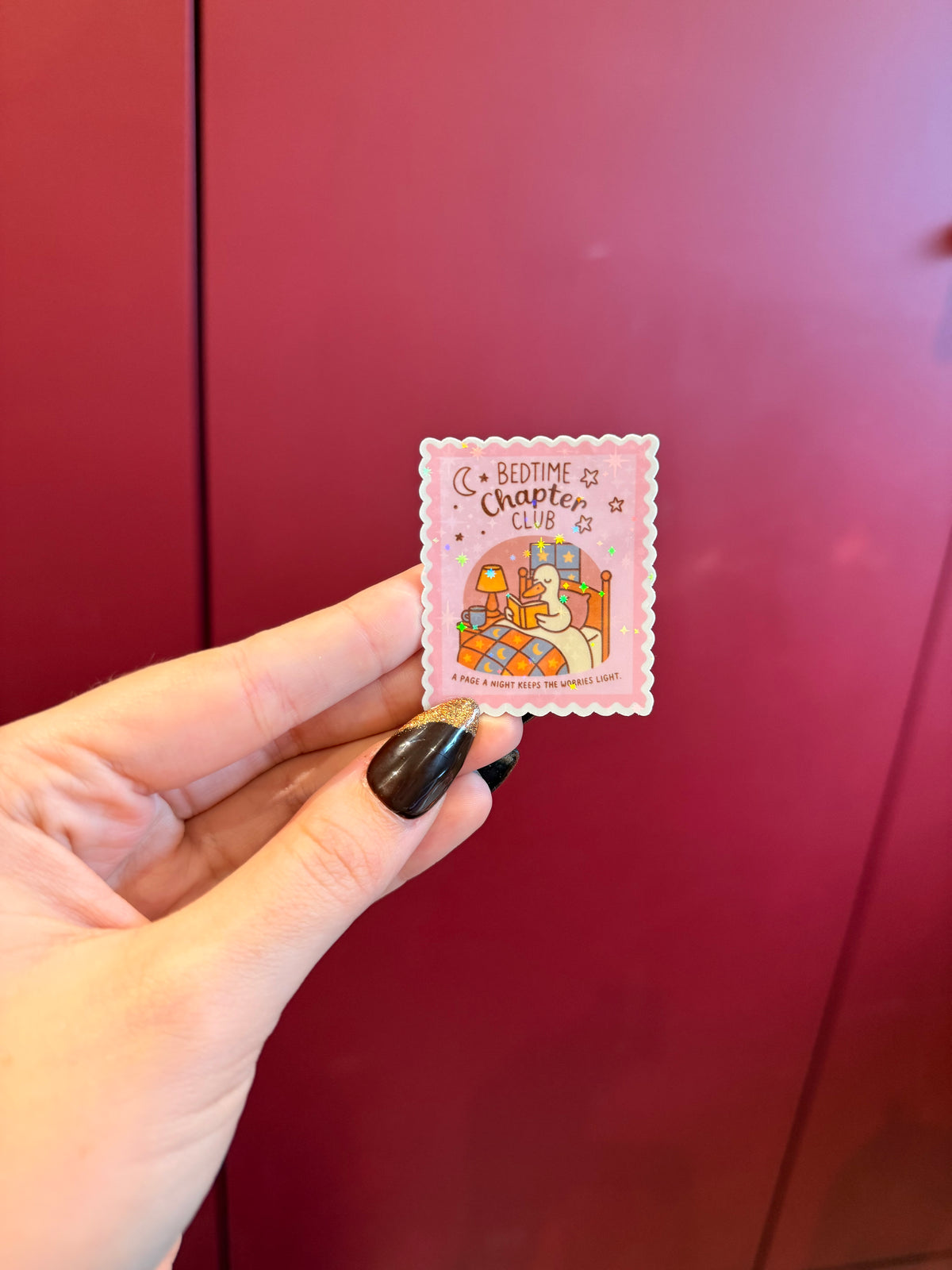 Bedtime chapter club stamp