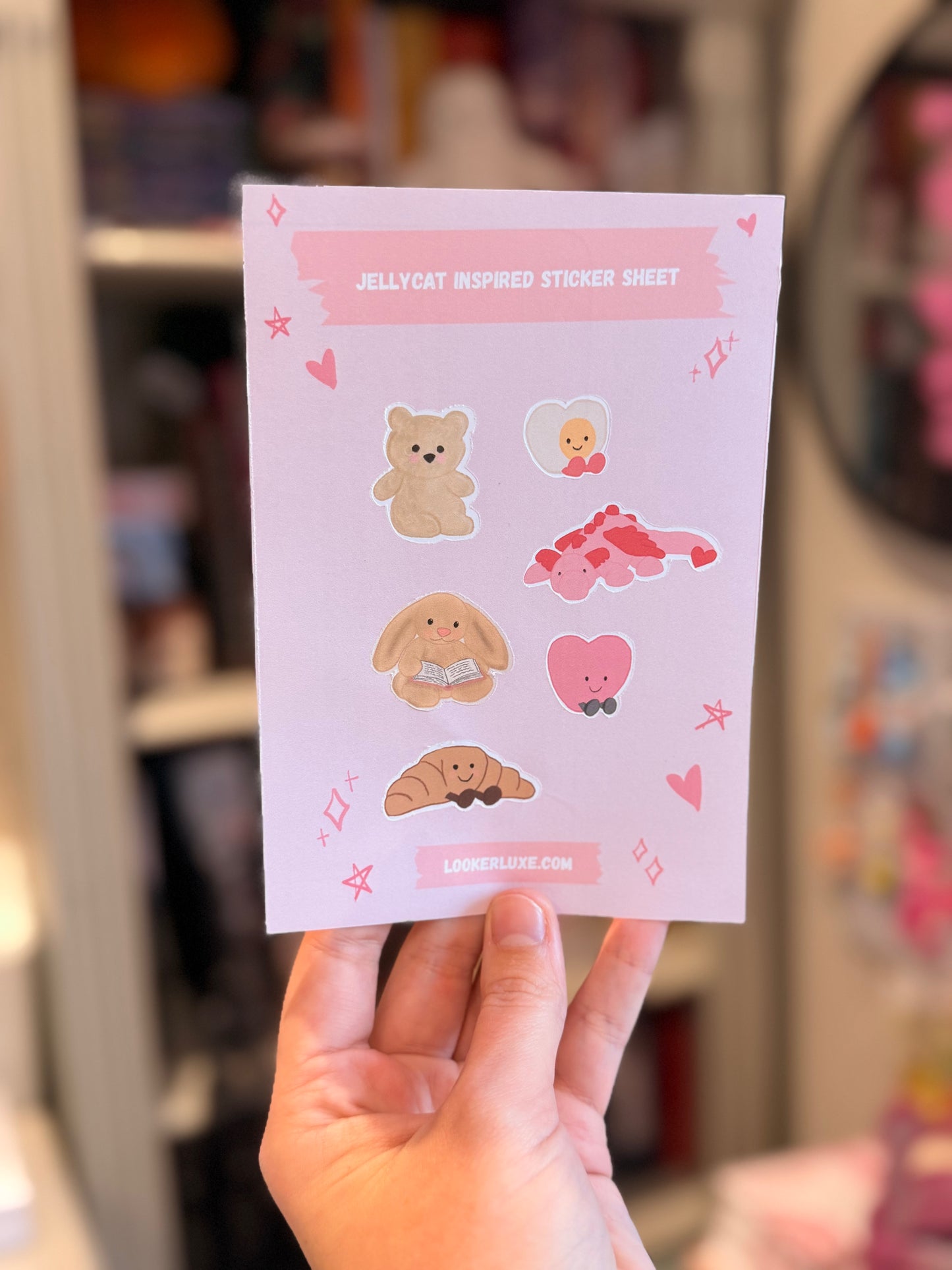 Jellycat inspired Sticker sheet