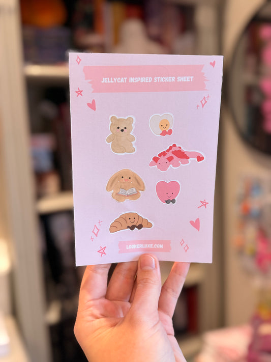 Jellycat inspired Sticker sheet