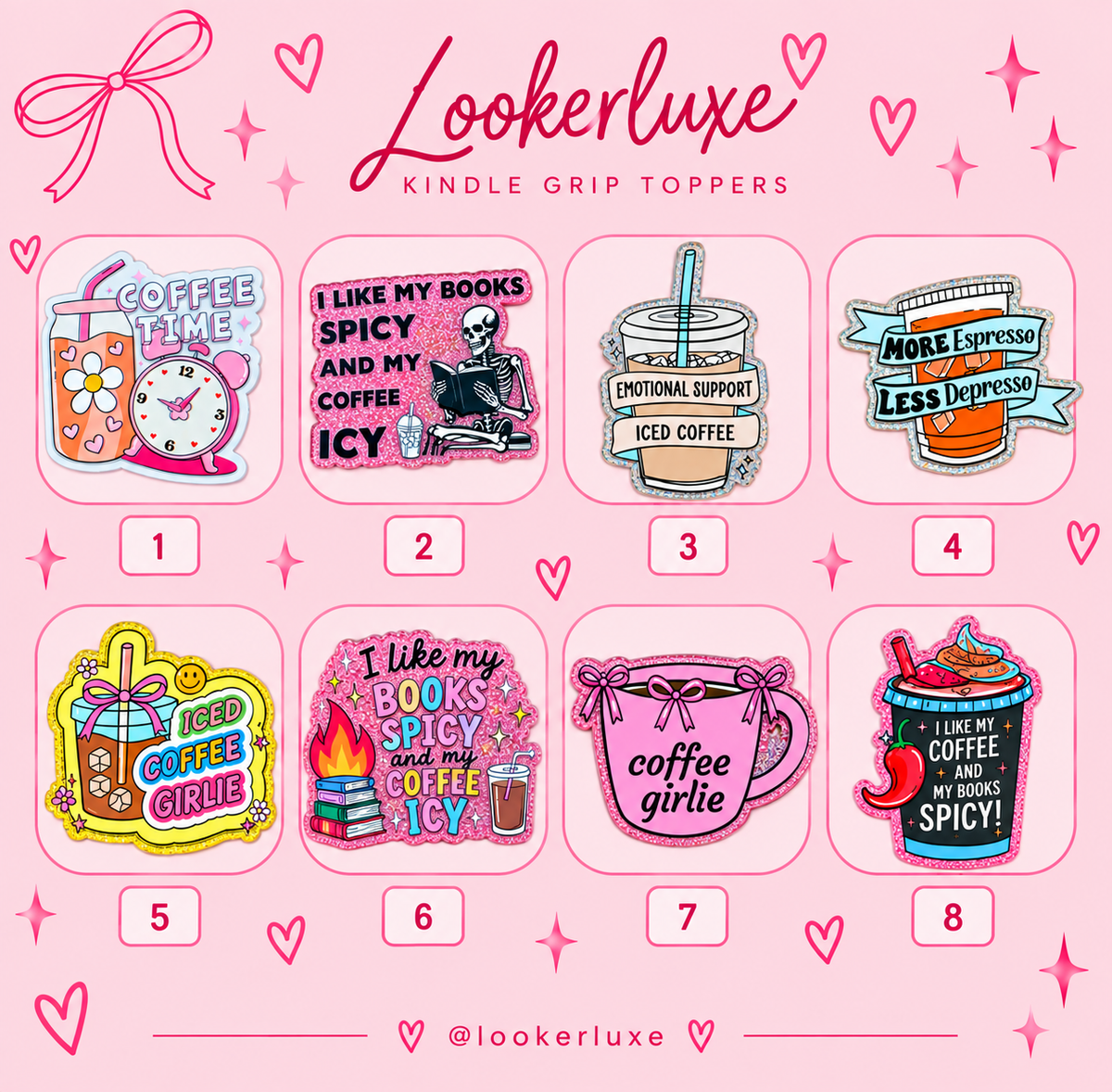 Coffee grip toppers 1-15