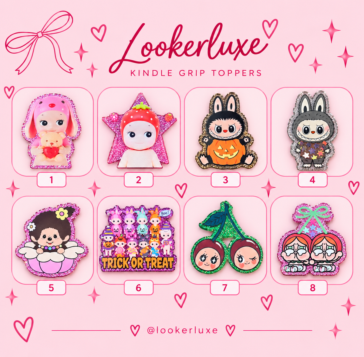 Trinket grip toppers 1-12